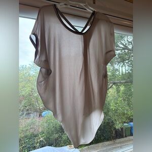 Helmut Lang Sheer Gray Women's Top